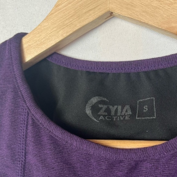 ZYIA Purple Grape Longline High Neck Sports Bra S - Picture 4 of 4